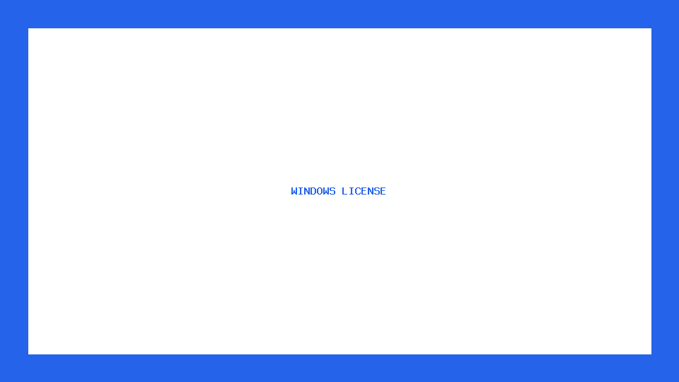 Windows License